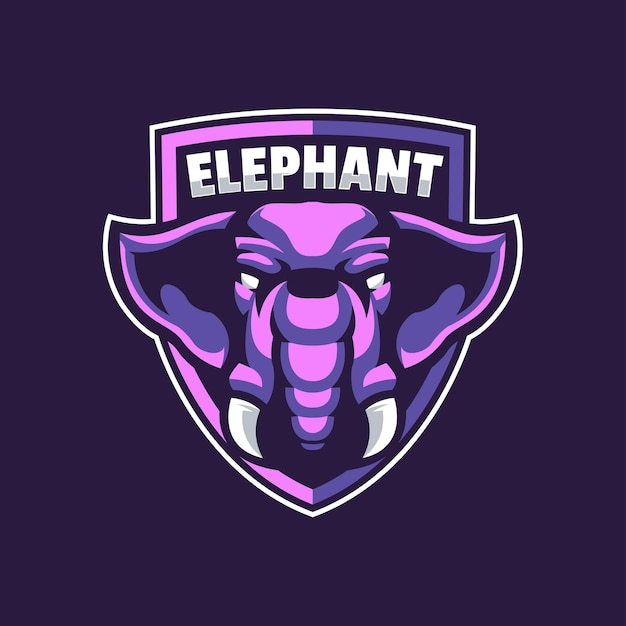 Elefant-maskottchen-logo-designs