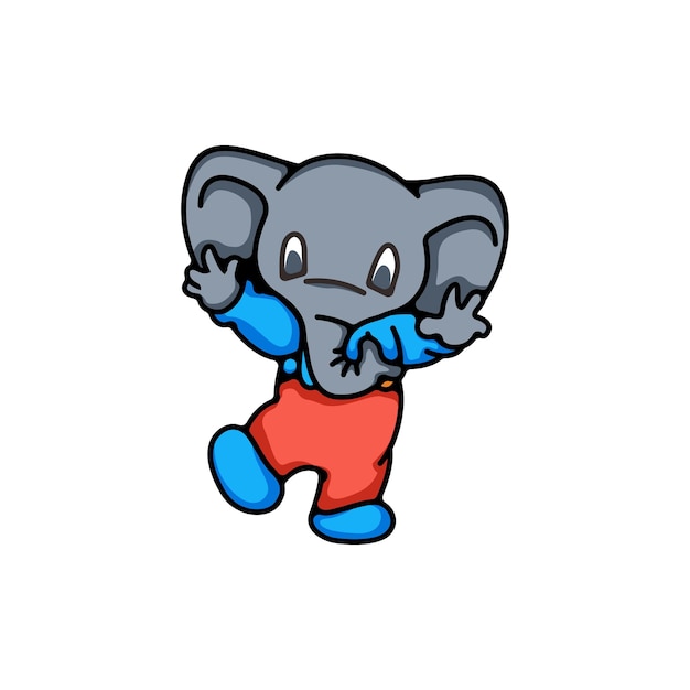 Elefant niedliche Logo-Design-Vorlage