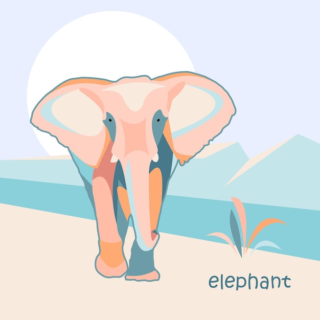 Elefant tier illustration farbe animal