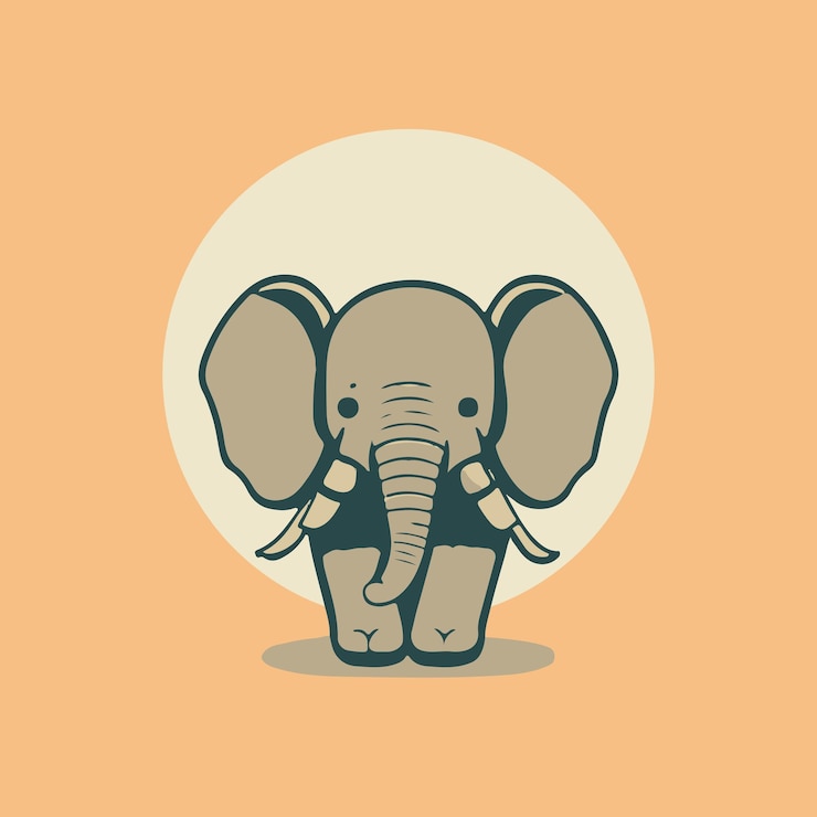 Vektor elefant-vektor-illustration