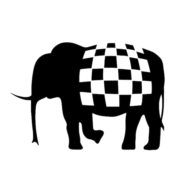 Elefant-vektor-symbol