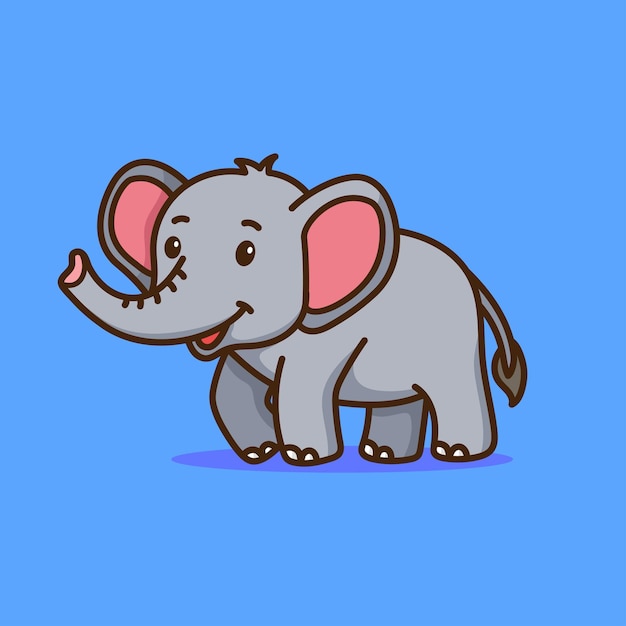 Elefanten-Cartoon-Illustration