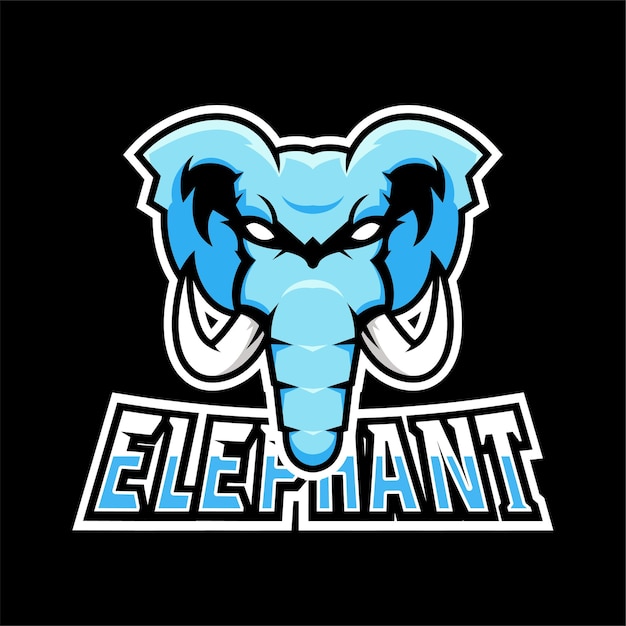 Elefantensport- und esport-gaming-maskottchenlogo