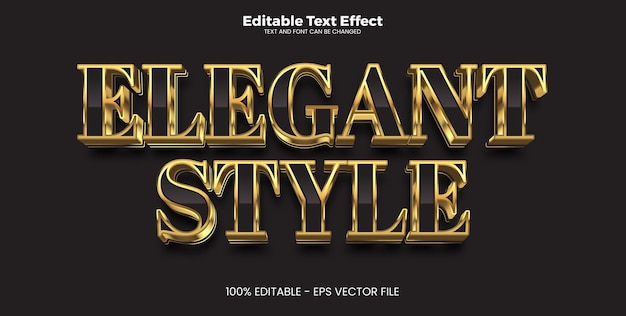 Elegant bearbeitbarer Text-Effekt im modernen Trend-Stil