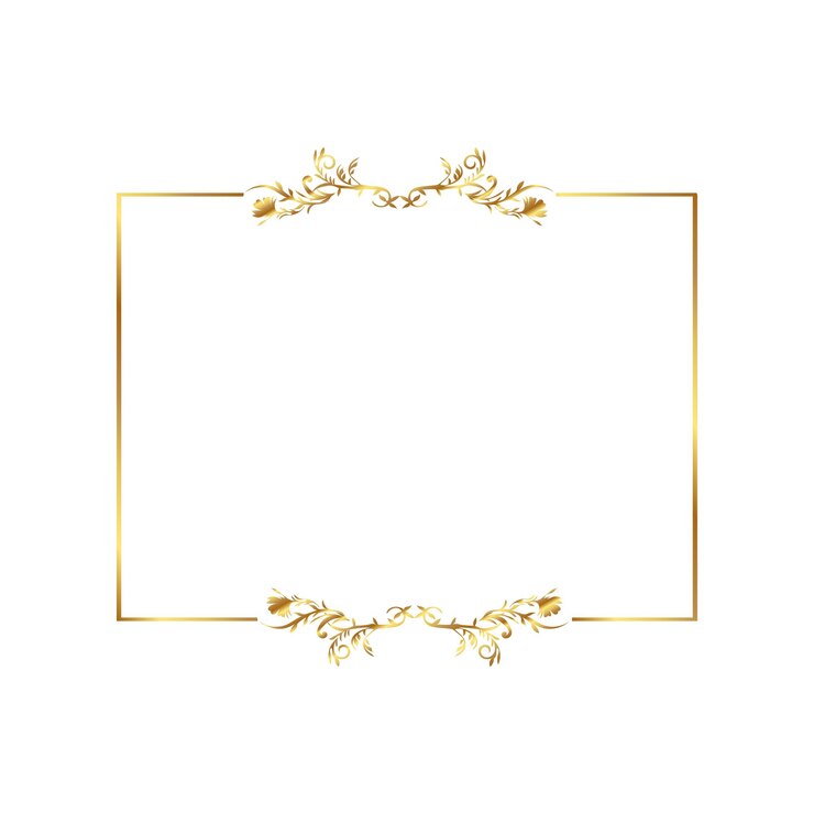 Elegant Gold Blumenrahmen Goldene Grenze goldener warmer Farbrahmen
