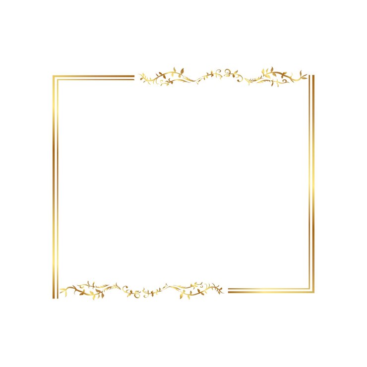 Elegant goldener Blumenrahmen