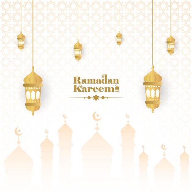 Elegant Ramadan Kareem Hintergrund für Posterrahmen Konzept Flyer Poster