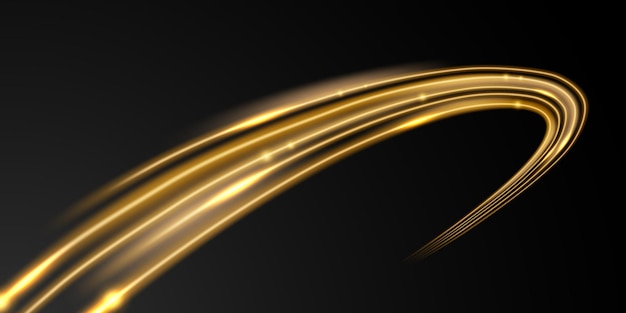 Elegante abstrakte Lichtlinieneffektdesign-Vektorillustration auf schwarzem Hintergrund