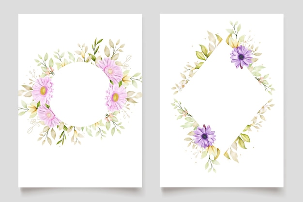 Elegante chrysantheme aquarell einladungskarte