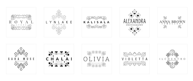 Elegante embleme logos eps