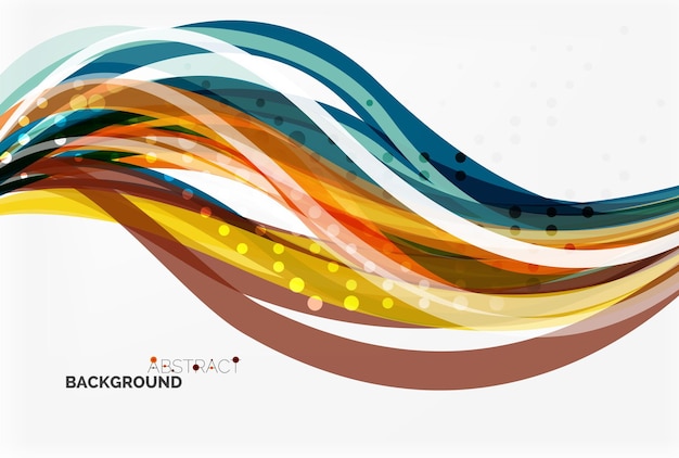 Elegante, farbenfrohe Wellenstreifen, Vektorvorlagenhintergrund für Workflow-Layout-Diagramm-Nummernoptionen oder Webdesign