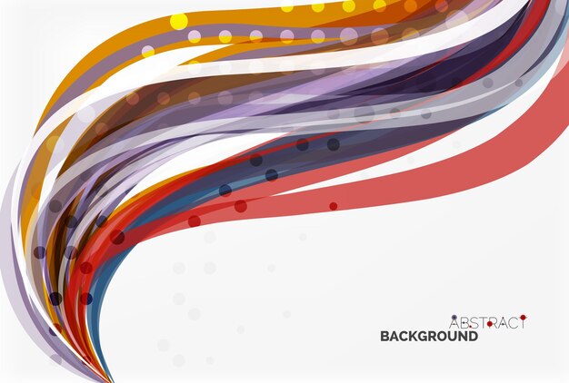 Elegante, farbenfrohe Wellenstreifen, Vektorvorlagenhintergrund für Workflow-Layout-Diagramm-Nummernoptionen oder Webdesign