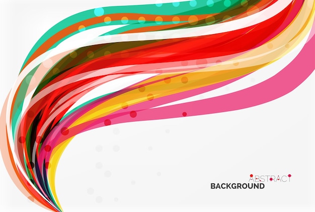 Elegante, farbenfrohe Wellenstreifen, Vektorvorlagenhintergrund für Workflow-Layout-Diagramm-Nummernoptionen oder Webdesign