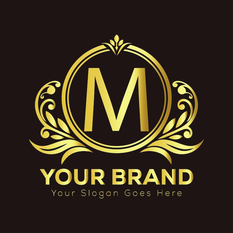 Vektor elegante goldene logo-design-vorlage mit dem buchstaben m perfekt für luxusmarken und premium-unternehmen