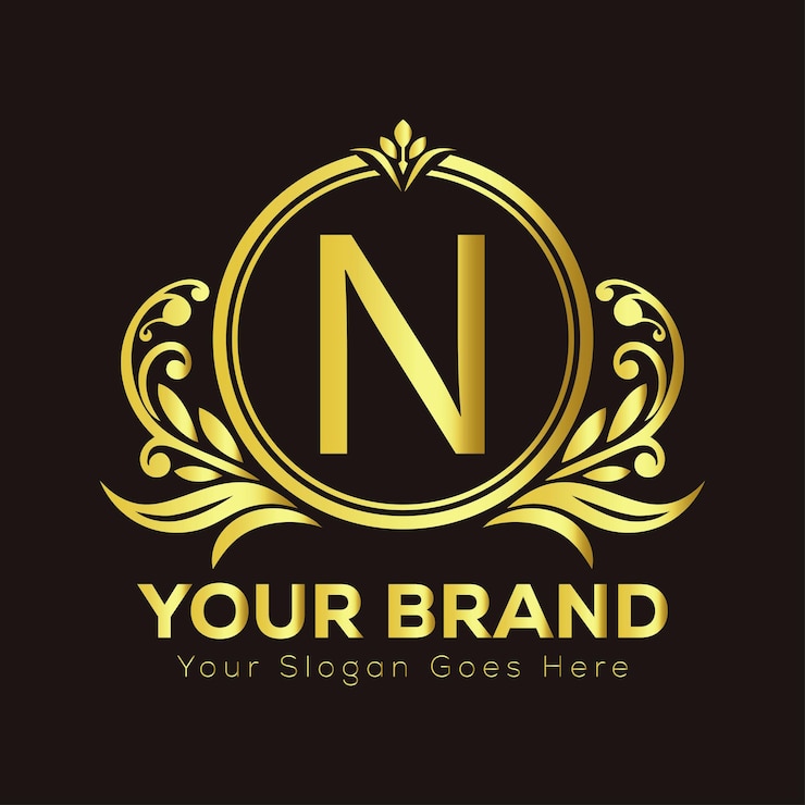 Vektor elegante goldene logo-design-vorlage mit dem buchstaben n perfekt für luxusmarken und premium-unternehmen