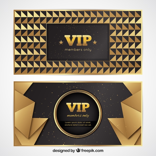 Vektor elegante goldene vip-karten