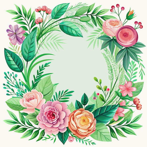 Elegante grüne blumen-wedding-designer-karte