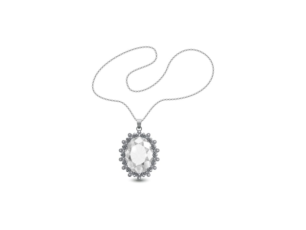 Elegante Halskette mit Diamanten Edelsteinen Schmuckaccessoires Stillleben Konzept Luxusdiamanten