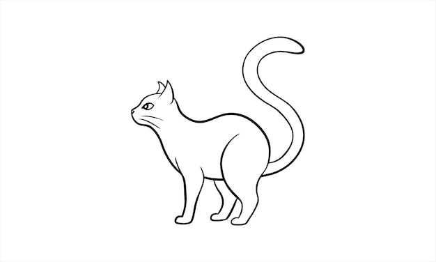 Elegante Katzenillustration