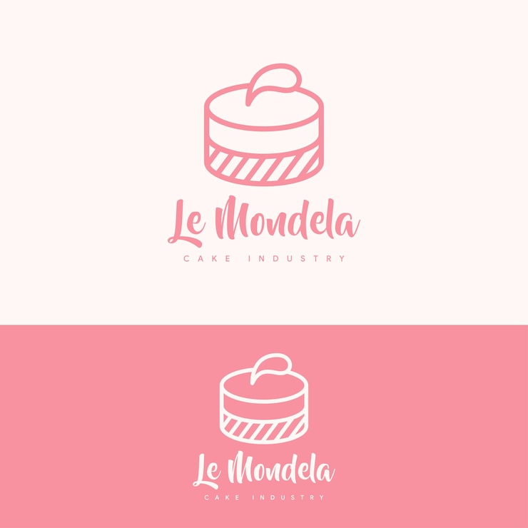 Vektor elegante logo-vorlage für süße kuchen
