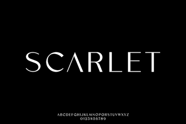 Elegante minimalistische Sans-Serif-Alphabet-Anzeigenschriftvektor Moderne weibliche Schriftart