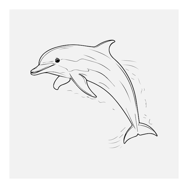 Elegante Silhouette eines Delphins im Mittelsprung