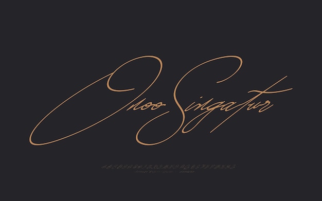 Vektor elegante skriptschrift, luxus-typografie-schriftarten logo-schrift premium-vektor.