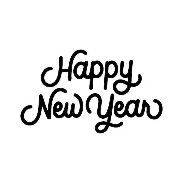Elegante Typografie für ein glückliches Neujahr 2025