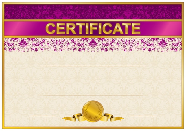 Elegante vorlage des zertifikats, diplom