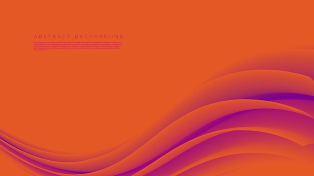 Eleganter abstrakter Hintergrund mit Gradient Fluid Shape in Orange und Lila