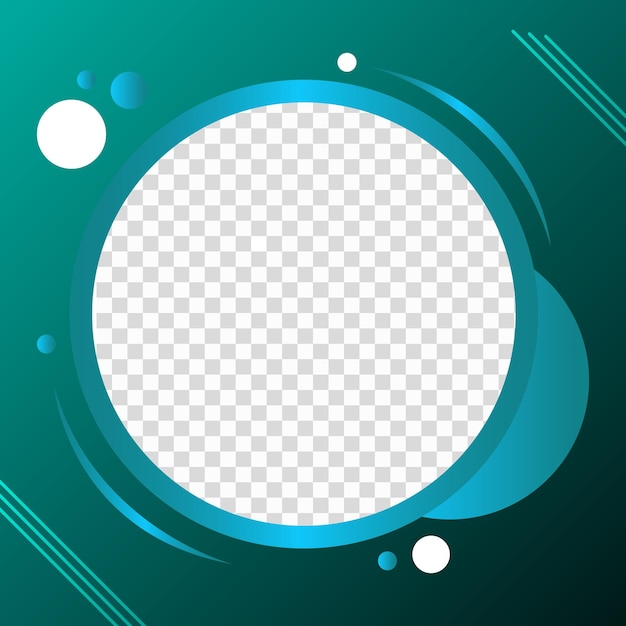 Eleganter blauer kreisförmiger Twibbon-Rahmen auf durchsichtigem Hintergrund für Design-Gebrauch