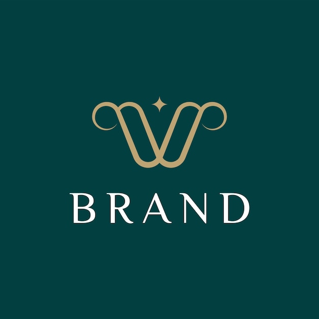 Eleganter Buchstabe W-Logo-Vektor