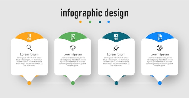 Eleganter Business-Infografik-Designprofi Premium-Vektor