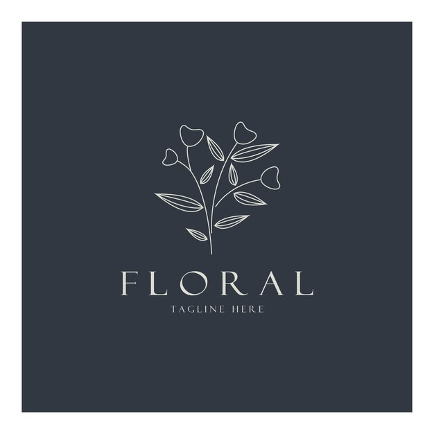 Eleganter floraler blattrahmen. zarte botanische vektorillustration für etiketten, spas, corporate identity