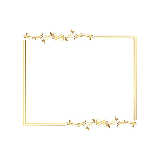 Eleganter goldener Rahmen mit Blumenakzenten für Einladungen und Zertifikate