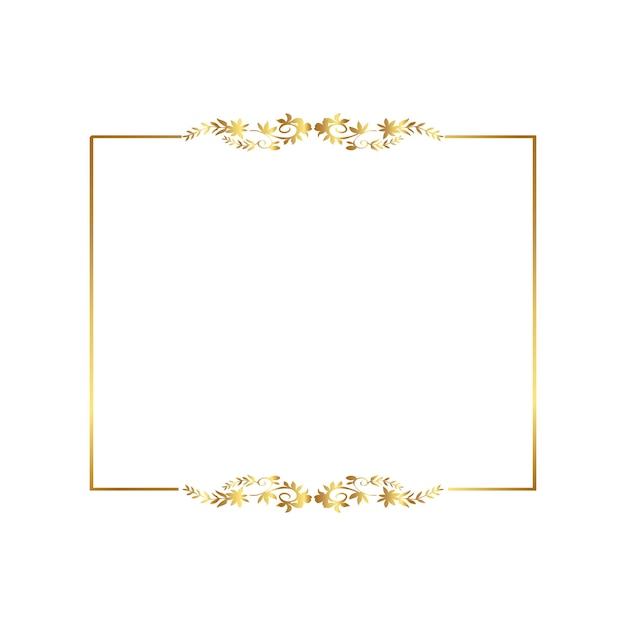 Eleganter goldener Rahmen mit Blumendekoration