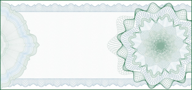 Eleganter Guilloche-Hintergrund für Geschenkgutschein-Coupon oder Banknote