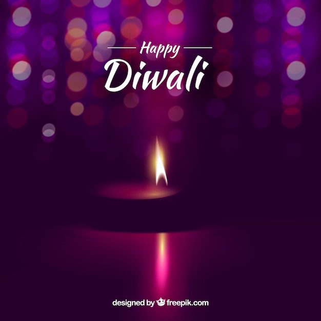 Vektor eleganter hintergrund der verschwommenen diwali