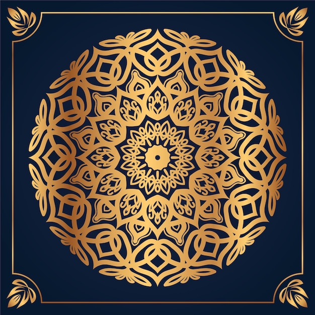 Eleganter hintergrund des mandala-designs des premium-vektors der kalligraphieeinladung