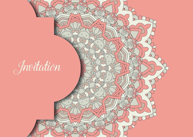 Eleganter hintergrund mit dekorativem mandala-design