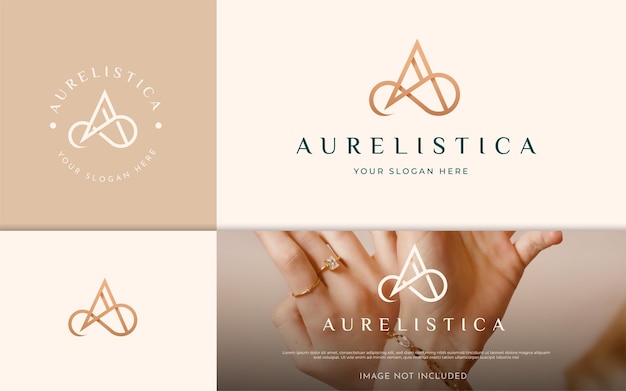 Eleganter Luxusbuchstabe Ein Monogramm-Logo-Design