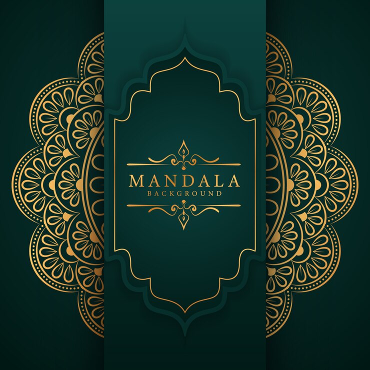 Vektor eleganter mandala-hintergrund des ramadan-art-luxus