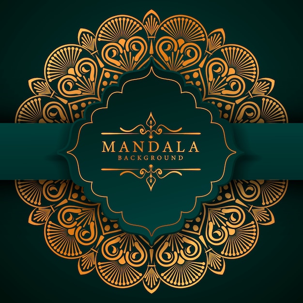 Eleganter mandala-hintergrund des ramadan-art-luxus