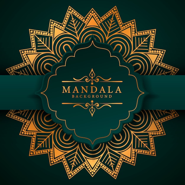 Vektor eleganter mandala-hintergrund des ramadan-art-luxus