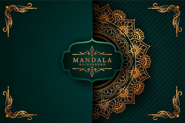 Eleganter mandala-hintergrund des ramadan-art-luxus