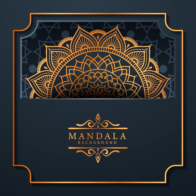 Eleganter Mandala-Hintergrund des Ramadan-Art-Luxus