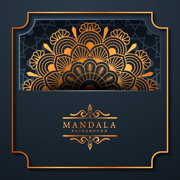 Eleganter mandala-hintergrund des ramadan-art-luxus