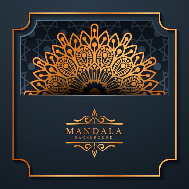 Eleganter mandala-hintergrund des ramadan-art-luxus