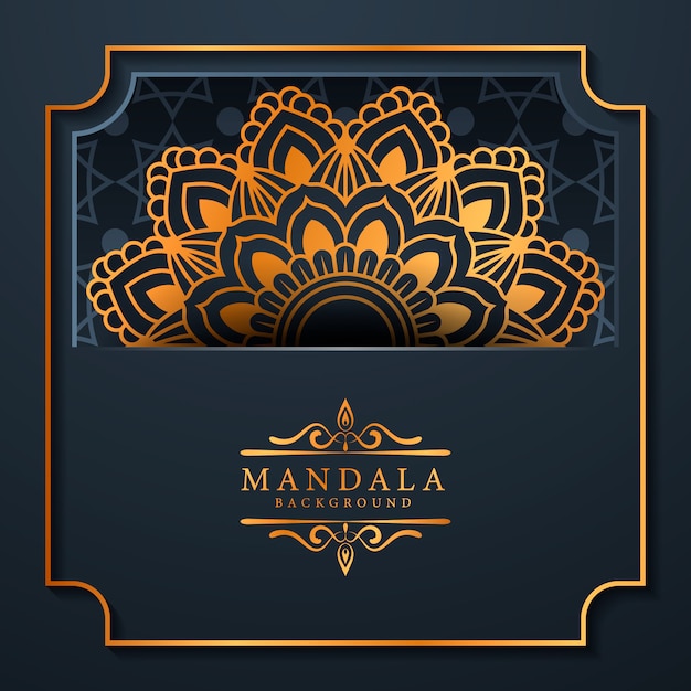 Eleganter Mandala-Hintergrund des Ramadan-Art-Luxus