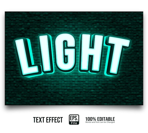 Eleganter texteffekt 3d light b